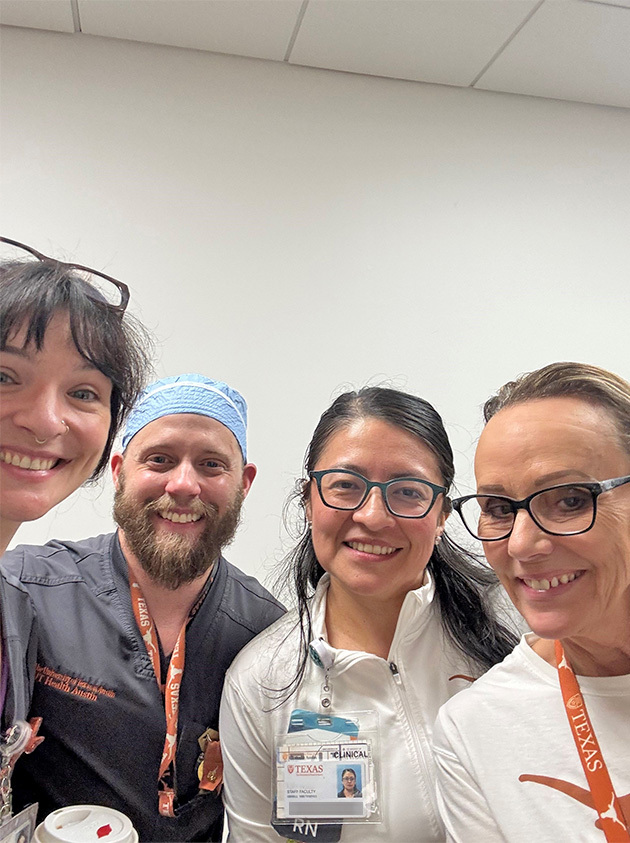 Care team who delivered Katharina’s baby smiles together for a group photo.